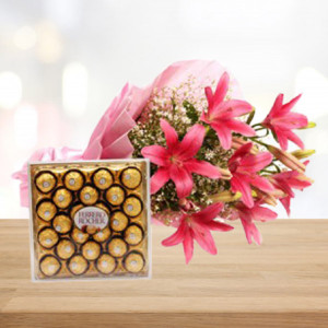 Lilies With Ferrero Rocher